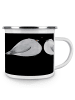 Mr. & Mrs. Panda Camping Emaille Tasse 9. Hochzeitstag Keramikho... in Schwarz