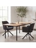 home24 home24 Drehbarer Armlehnenstuhl (1er Set) - Rostbraun - Strukturstoff & Metall - 64.0 x 85.0 x 61.0 cm in Anthrazit