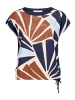 BETTY & CO Patchwork-Shirt mit Print in Nature/Brown
