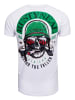 Rusty Neal Rundhals Biker T-Shirt in Weiß