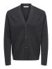 ONLY & SONS Strickjacke in Dark Grey Melange