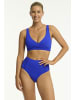 Sea Level Essentials Cross Front Multifit Bra Top in COBALT
