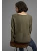 Laura Scott Fledermauspullover in khaki mélange