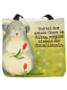 Mr. & Mrs. Panda Shopper Chinchilla Blume Design mit Spruch in Weiß