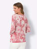 Heine Feinstrickpullover in flamingo-hellrosé-bedruckt