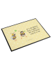 Mr. & Mrs. Panda Schreibunterlage Hummeln Kleeblatt mit Spruch in Gelb Pastell