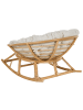 Beliani Schaukelstuhl ORVIETO in Naturfarben/Beige - (W) 110 x (H) 72 x (L) 108 cm