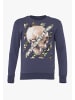 PLUS EIGHTEEN Herren Sweater Mit Print in Petrol