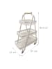 relaxdays Rollwagen in Weiß - (B)57 x (H)84,5 x (T)31 cm