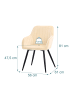 relaxdays 2 x Esszimmerstuhl in Beige - (B)61 x (H)81 x (T)56 cm