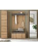 Furn.Design Garderobe-Set 5-teilig Eiche, Grau 230 cm, Komplett-Set inkl. Sitzkissen