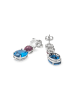 Luxenter Ohrringe aus 925er Sterlingsilber mit  Zirkonia-Steinen und Rhodium-Finish