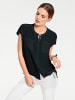 Heine Kurzarm-Bluse in schwarz