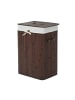 HOMCOM Wäschekorb-L40 x B30 x H60 cm-Dunkelbraun
