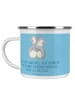 Mr. & Mrs. Panda Camping Emaille Tasse 7. Hochzeitstag Kupferhoc... in Sky Blue