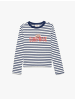 KOTON TSHIRT LS in Marineblau Gestreift