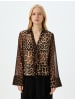 KOTON Bluse in Beige Gemustert