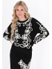 IZIA Women Sweater in black white
