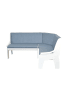 möbel-direkt 4tlg. Eckbankgruppe 125x165 cm Schenkelmaß in weiß/blau