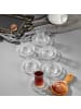 Pasabahce 12er-Set Teegläser mit Unterteller 170 ml in Transparent
