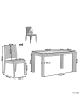 Beliani 7-tlg Gartentisch Set FOSSANO in Grau