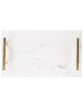 Beliani Serviergeschirr DIMARI in Weiß/Gold - (W) 38 x (H) 6 x (L) 23 cm