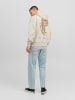 Jack & Jones Design Hoodie Dropped Shoulder Sweater Pullover JORGRACIA in Sand