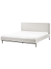 Beliani Doppelbett CORIO in Beige/Schwarz - (W) 193 x (H) 101 x (L) 219 cm