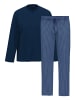 Ammann Schlafanzug Night & Home Cotton in Blau