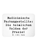 Mr. & Mrs. Panda magnet Spruch Medizinische Fachangestellte Held... in Weiß