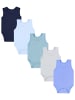TupTam Baby Jungen Achselbody 5er Pack in hellblau