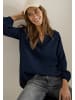 Cecil Bluse in Unifarbe in Blau