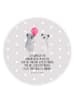 Mr. & Mrs. Panda Rund Magnet Koala Luftballon mit Spruch in Grau Pastell