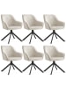 SONGMICS 6er-Set: Esszimmerstuhl Tyra in Beige-Schwarz - (B)60 x (H)81.5 x (T)58 cm