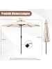 COSTWAY Sonnenschirm 250 cm in Beige