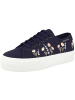 Superga Sneaker low 3740 Platform Flower Embroidey Leggera in dunkelblau