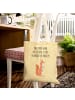 Mr. & Mrs. Panda Shopping Bag Eichhörnchen Blume mit Spruch in Gelb Pastell