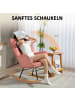 HOMCOM Schaukelstuhl-98T x 71B x 101H cm-Rosa