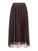 More & More femininer Schlupf-Meshrock in espresso brown