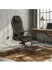 FineBuy Bürostuhl in Braun / Leder / 70x67x136