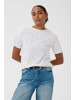 Kaffe T-Shirt kurzarm KAcordelia Regular fit in Chalk W. Blue Hearts