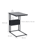 relaxdays Beistelltisch in Schwarz - (B)55 x (H)60 x (T)36 cm