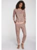 Vivance Active Pyjama in dunkelrosa-schwarz-gemustert