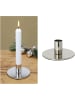 Novaliv 4er-Set Stabkerzenhalter Silber Weihnachtsdekoration Candle Holder 10x in Silber