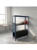 relaxdays Reifenregal in Blau - (B)120 x (H)180 x (T)40 cm