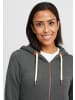 Oxmo Kapuzensweatjacke OXVicky Straight Sweat Zip-Hoodie in Grau