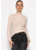 SASSYCLASSY Langarm Spitzenshirt in Creme