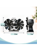 relaxdays Kaminventilator in Schwarz - (B)25 x (H)13,5 x (T)11 cm