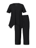 Ulla Popken Pyjama in schwarz