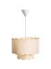 Beliani Pendelleuchten MECUMBURA in Beige/Weiß - (W) 40 x (H) 196 x (L) 40 cm